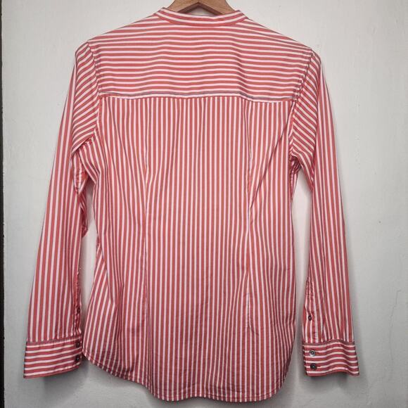 Tommy Bahama Coral Orange Striped Button Up Shirt - Picture 5 of 5